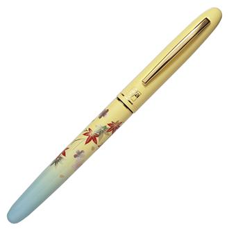 万年毛筆　淡黄色　桜楓