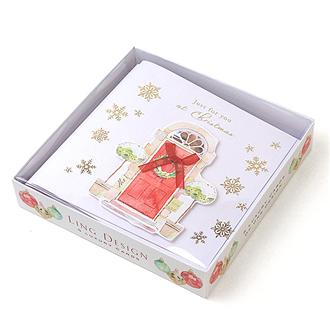 ボックスクリスマスカード　ＸＢＲ５８１　赤いドア