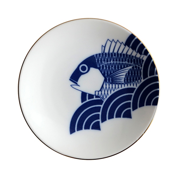〈おいしい魚〉美濃焼　小皿　4寸　タイ
